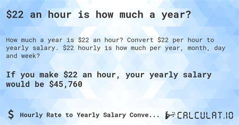 22 Hourly To Salary
