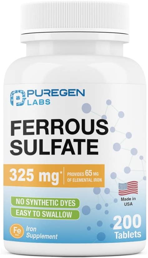 325 Mg Ferrous Sulfate