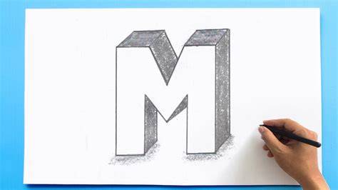 3D Letter M Drawing