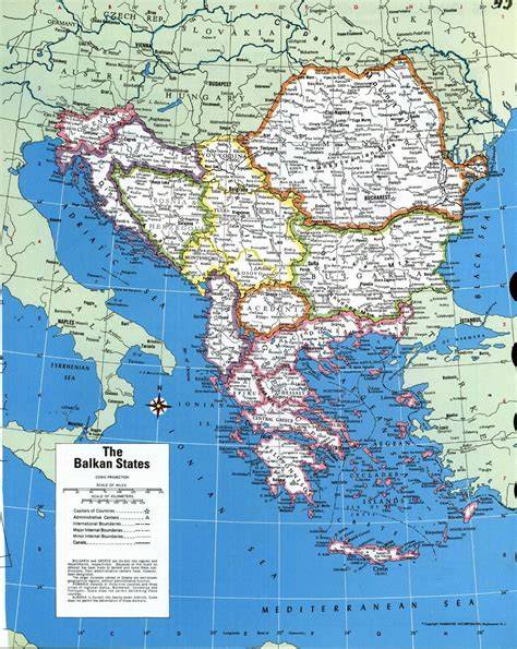 A Map Of The Balkan States