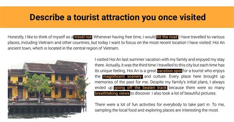 A Review On A Place You Visited