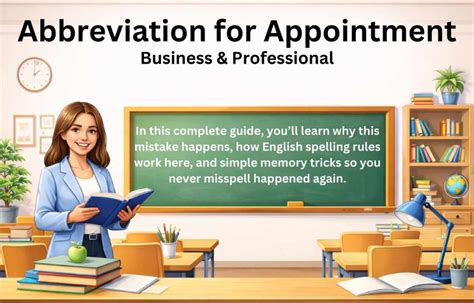 Abbreviation For Appointment