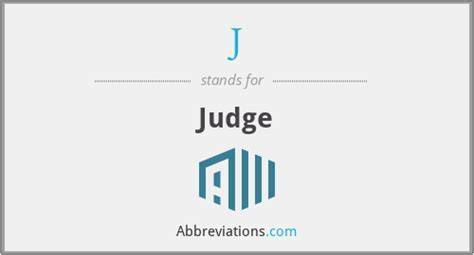 Abbreviation For Judge