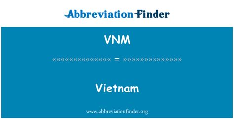 Abbreviation For Vietnam