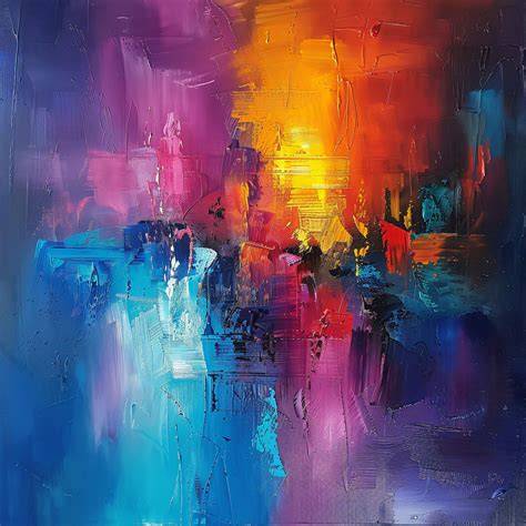Abstract Painting With Acrylic Paint