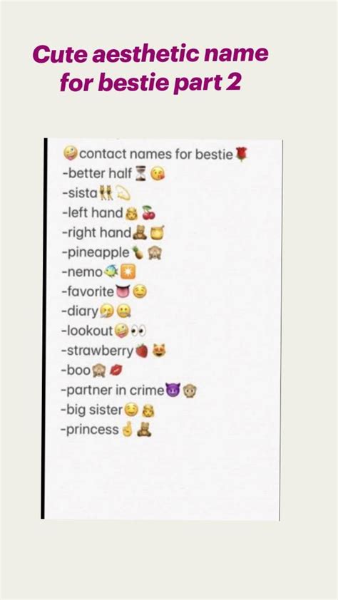 Aesthetic Names For Bestie