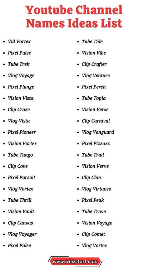 Aesthetic Names For Channel