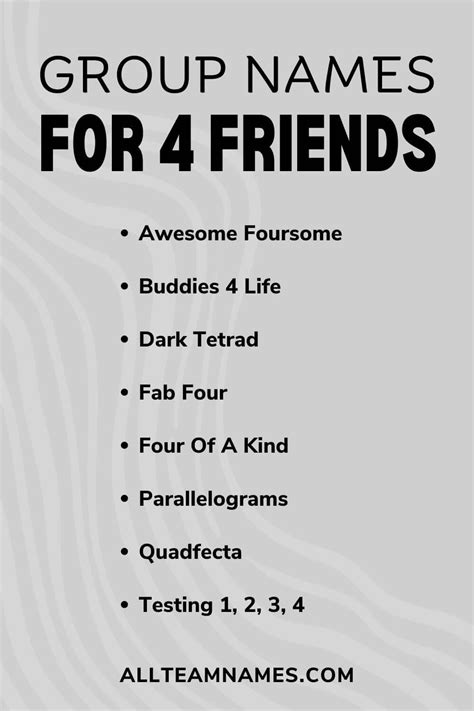 Aesthetic Names For Friend Groups