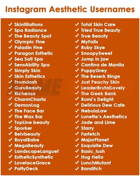 Aesthetic Names For Instagram