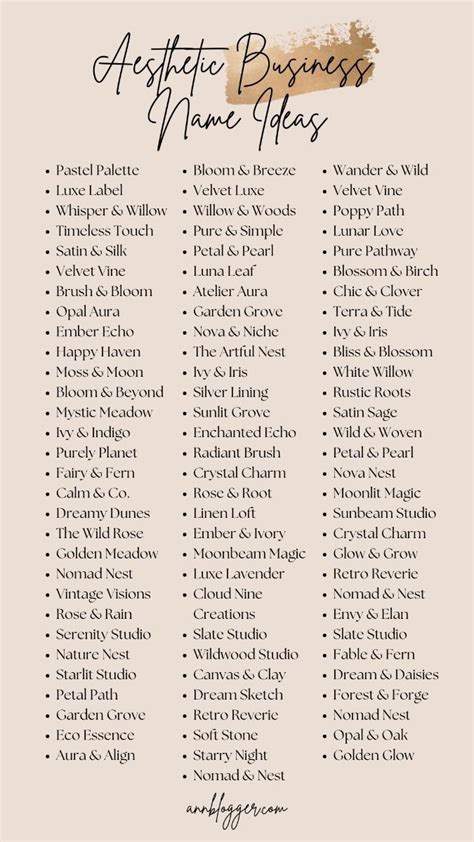 Aesthetic Names For Jewellery Business
