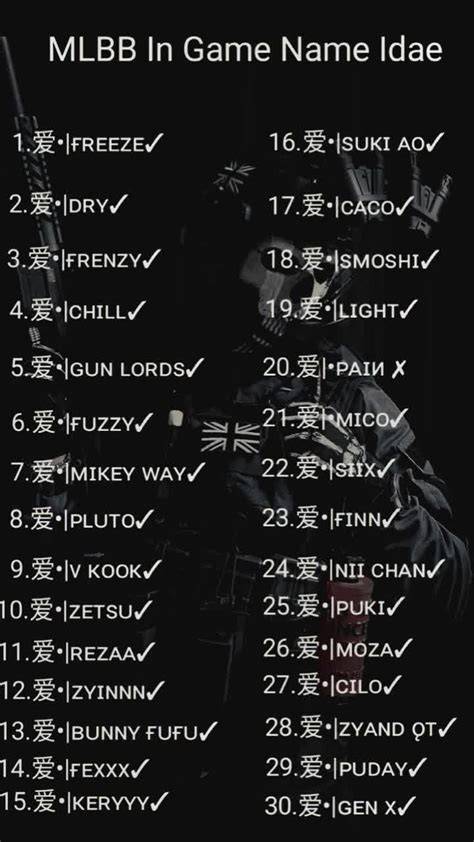 Aesthetic Names For Mlbb