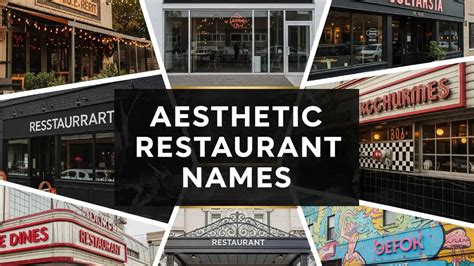 Aesthetic Names For Restaurant