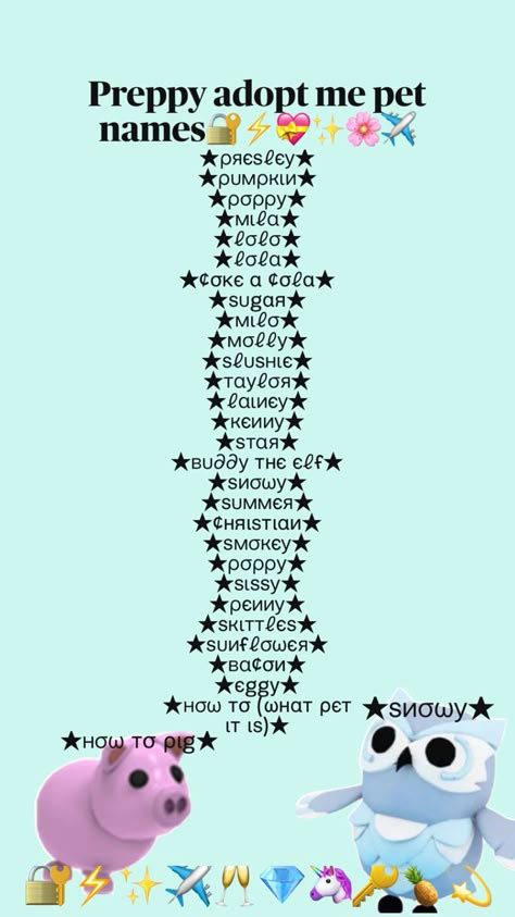 Aesthetic Names For Roblox Adopt Me
