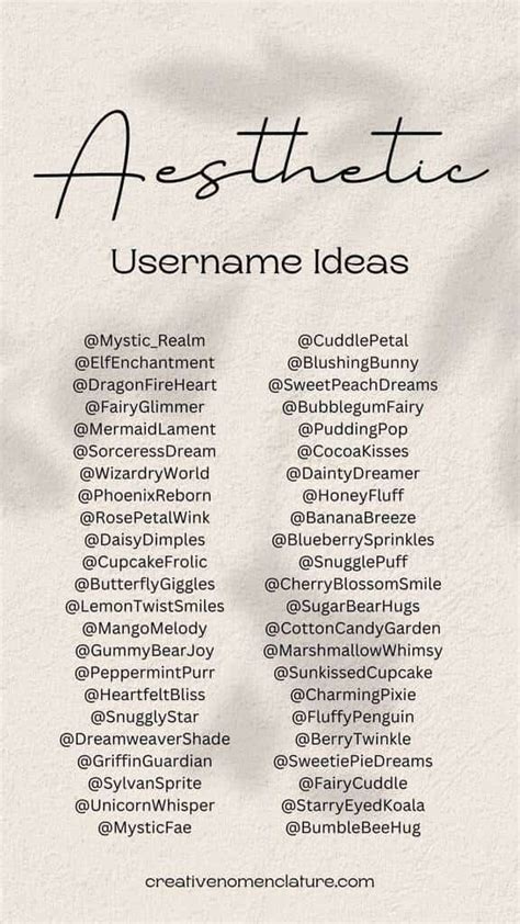 Aesthetic Names For Twitter