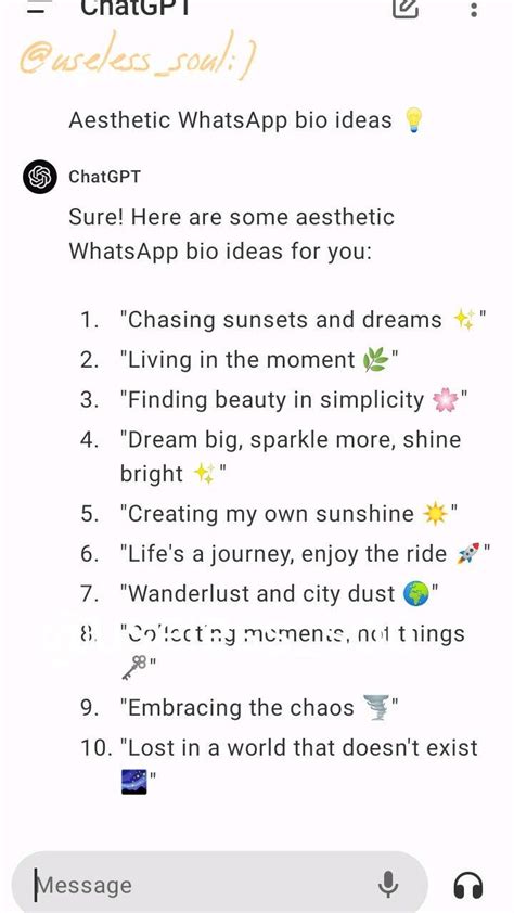 Aesthetic Names For Whatsapp Bio