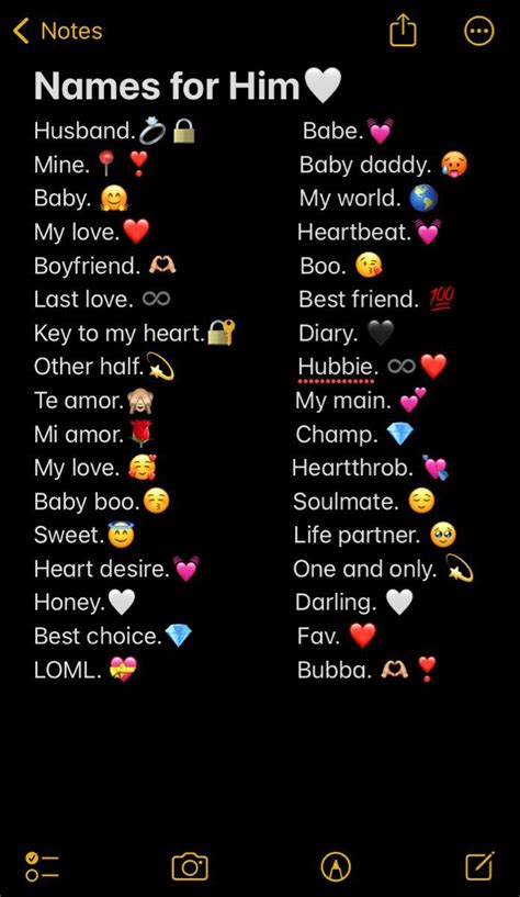 Aesthetic Names For Your Partner
