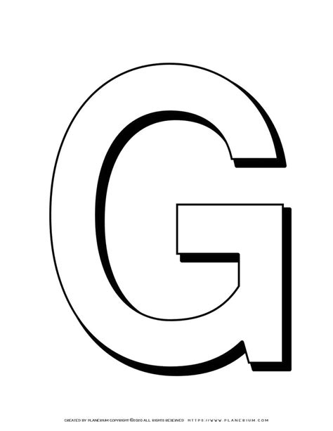 Alphabet G Outline