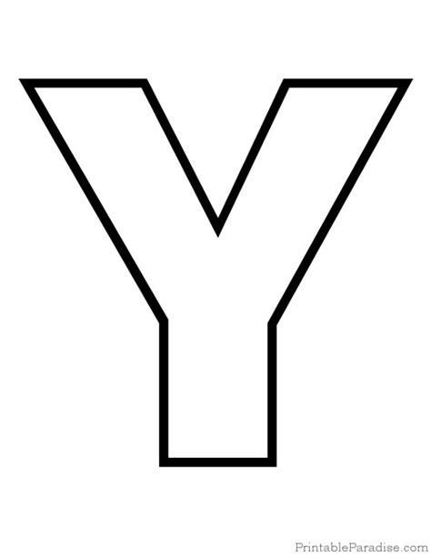 Alphabet Outline Y