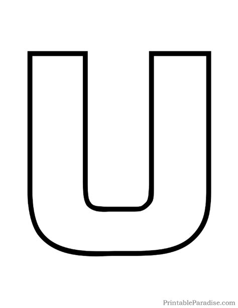 Alphabet U Outline