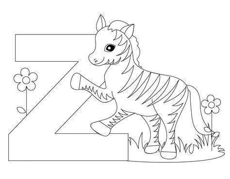 Animal Alphabet Letter Z Coloring Pages