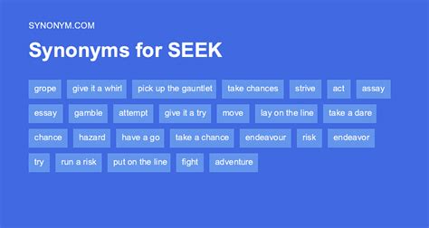 Another Word For Seek