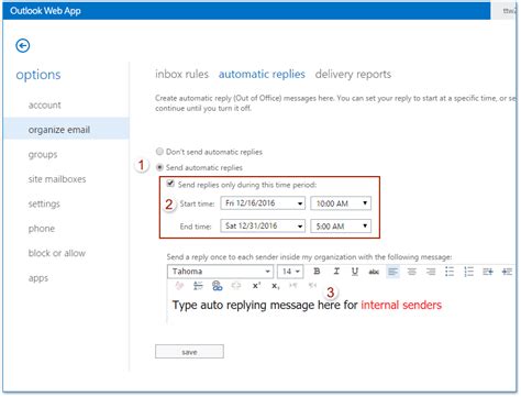 Away Message Outlook