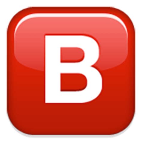B Emoji Png