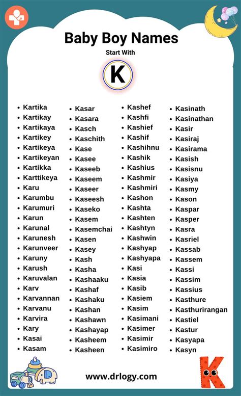 Baby Boy Names That Start With K