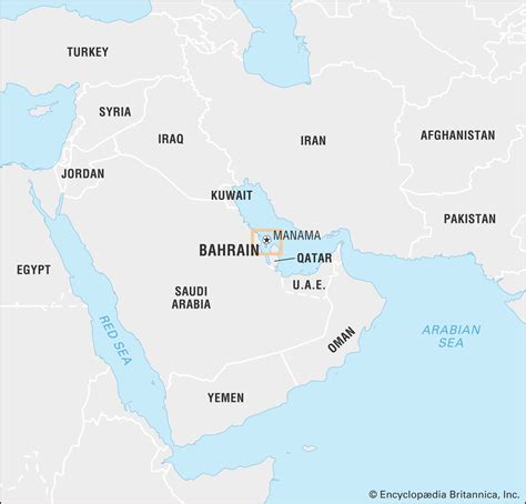 Bahrain Map In Asia