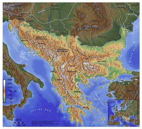 Balkan Geography Map