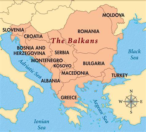 Balkan On Map Of Europe