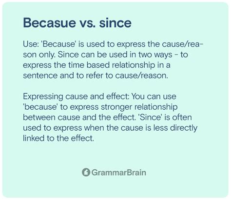 Because Vs Since Function