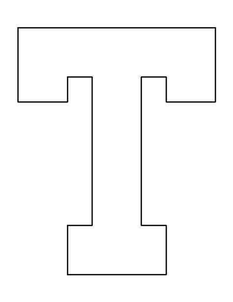 Block Letter T Outline