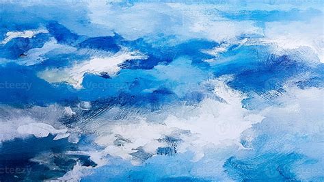 Blue Abstract Oil Painting