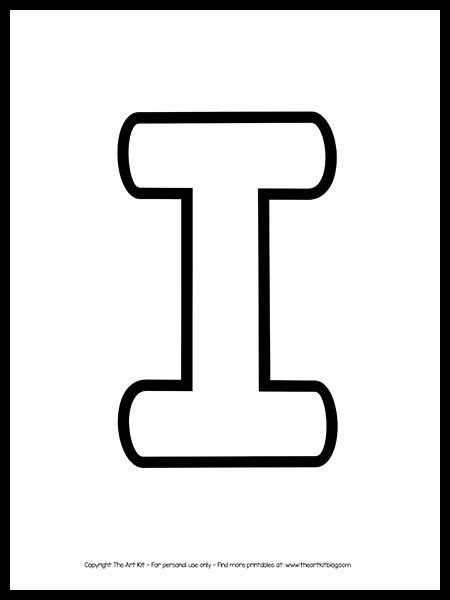 Bold Letter I Outline