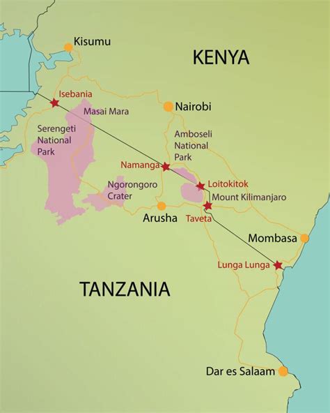 Borders Of Kenya And Tanzania