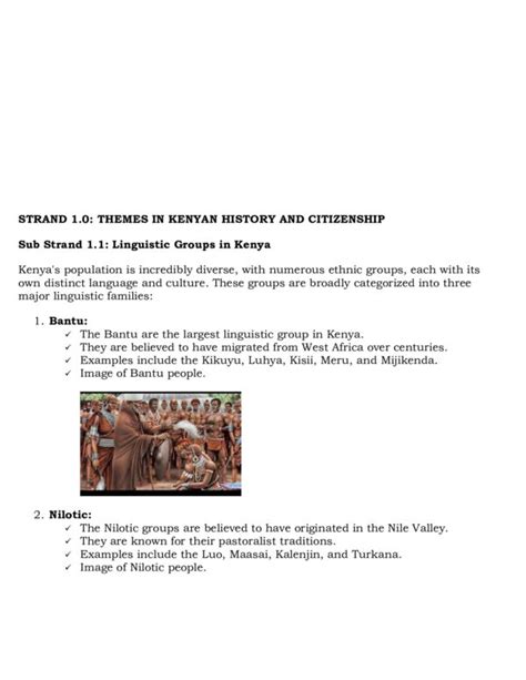 Branches Of History And Citizenship In Kenya