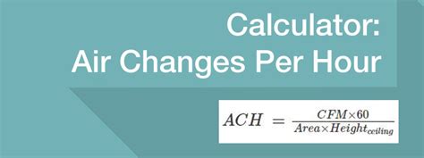 Calculation For Air Changes Per Hour