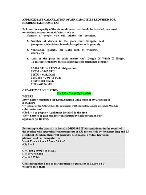 Calculation For C To F
