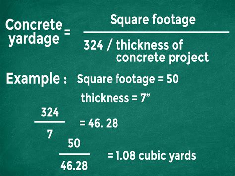 Calculation For Concrete Yardage