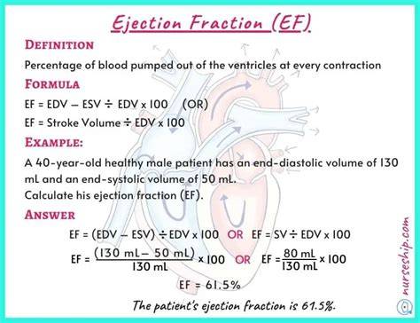 Calculation For Ejection Fraction