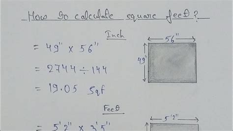Calculation For Square Feet