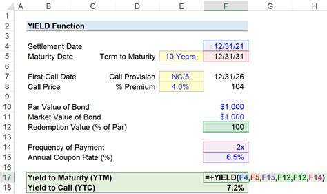 Calculation For Yield
