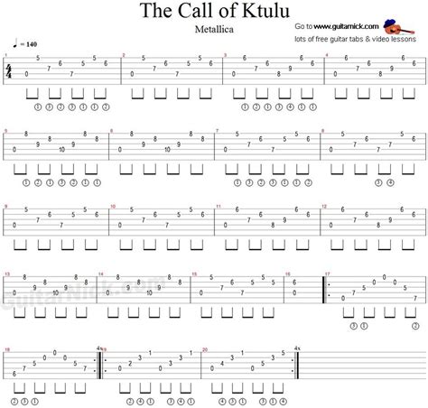 Call Of Ktulu Tab