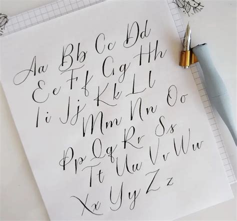 Calligraphy Letters Az