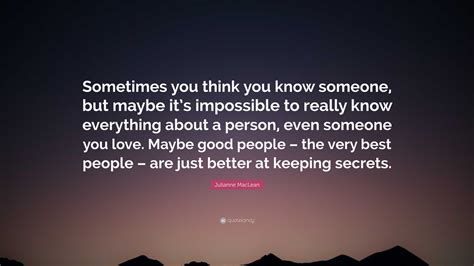 Capacity Of Knowing Someone