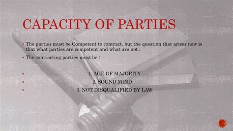 Capacity Of Parties