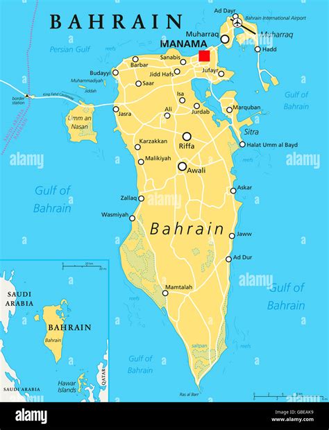 Capital Of Bahrain Country Map