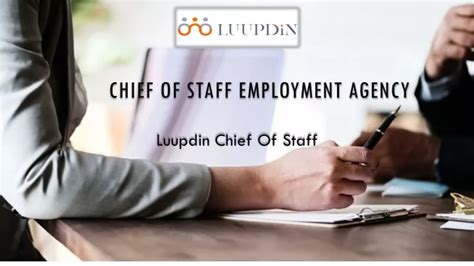 Chief Of Staff Employment