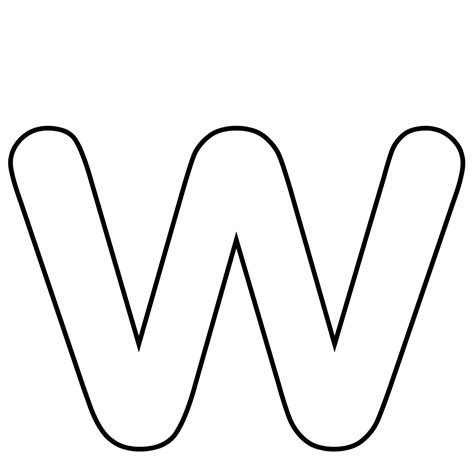 Clip Art Letters Outline W